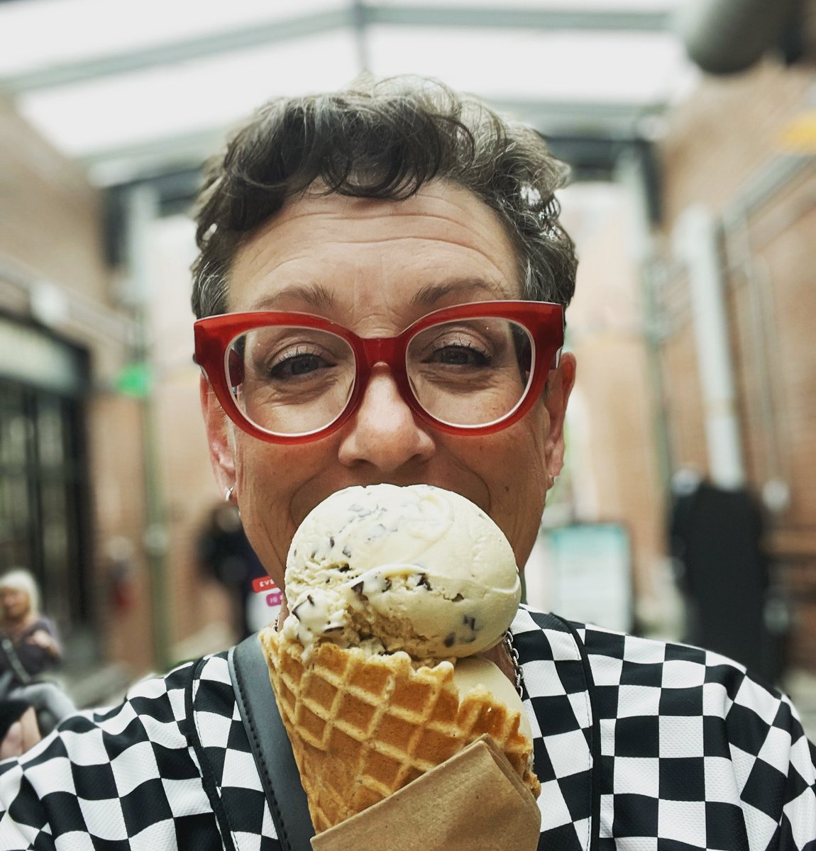 #FirstBite #CoffeeChocolateChip #IceCream from <a href="/LickIceCreams/">Lick Honest Ice Creams</a> in #Bottleworks Garage Food Hall ☕️🍫🍦 #YUMMO #Foodies #500fashion #Indy500 <a href="/VisitIndy/">Visit Indy</a>