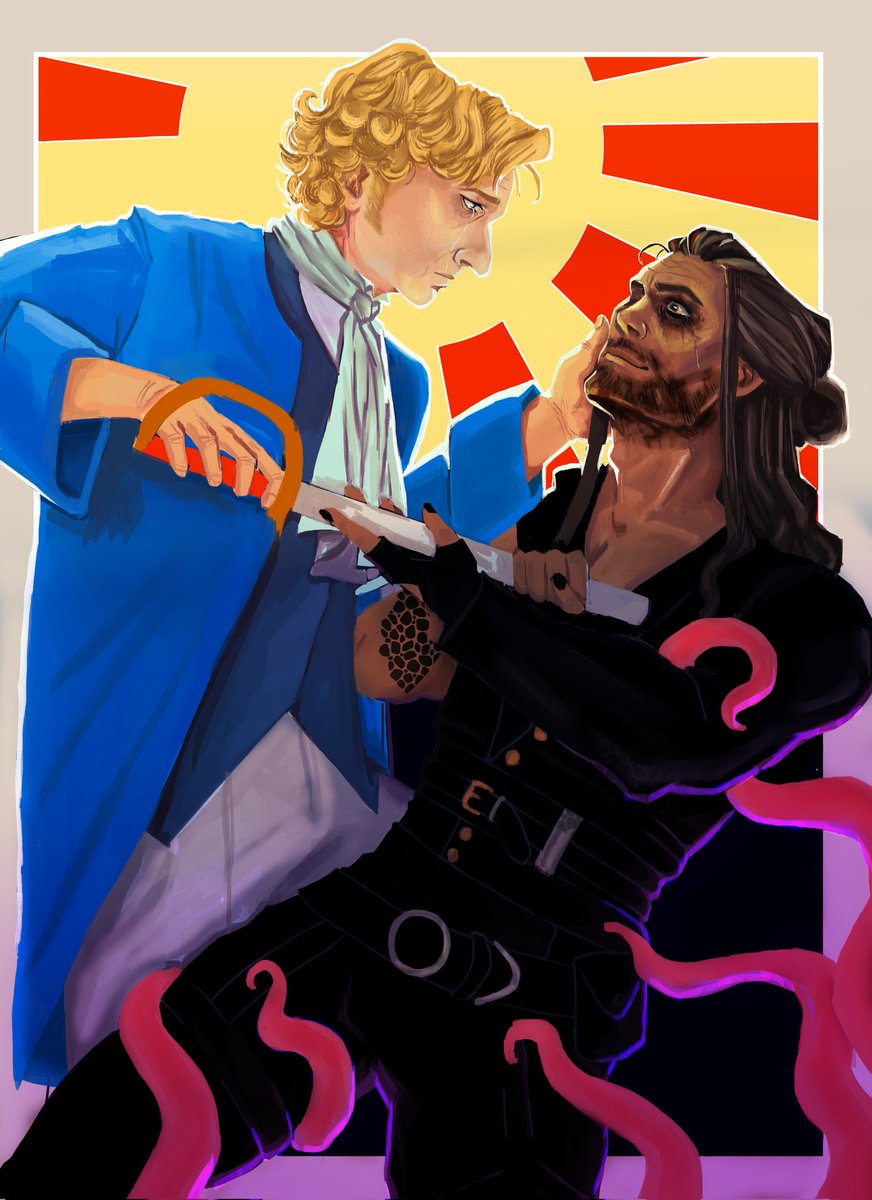 Cosnoart's tweet photo. I wanted to do more with this piece but it was taking to long. I gave up 👍👍

#OurFlagMeansDeath #OFMDfanart #ofmd #blackbeard #StedeBonnet #FANART #ourflagmeansdeathfanart https://t.co/BOfAEz42d0