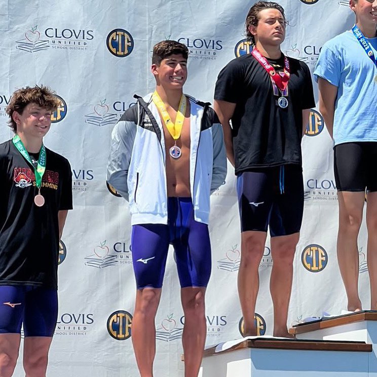 AMHSAquatics's tweet photo. Congratulations to Anthony for placing 4th in the 100 Breast with a time of 55.09 at CIF State! https://t.co/oHsed0rZDt