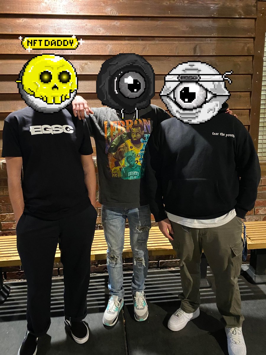 NFTBurnuh's tweet photo. So blessed to be apart of @eyeguysocialclb and thankful for the community 🙏🏿

Finally being able to have a IRL meeting with the core team @eyeguysocialclb and @soap333333 and talk about all the moves we plan to make was an amazing experience and can’t wait for you guys to see 👁 https://t.co/eaTuRBMaRH