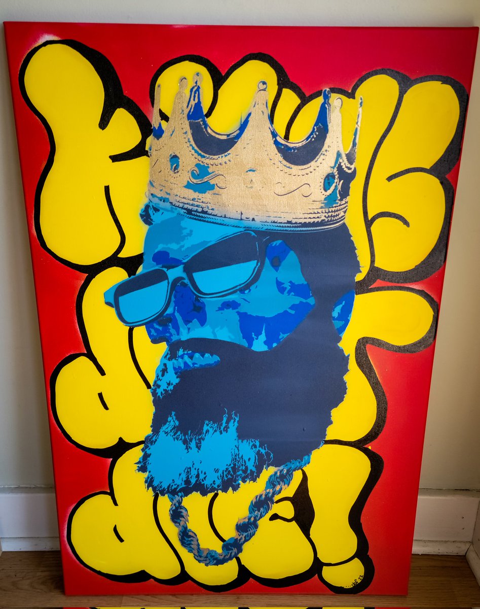 Such a great turnout at last night's art show! Revealed my new painting  "Kings Don't Die" (and it sold!). Feels good to be doing shows again