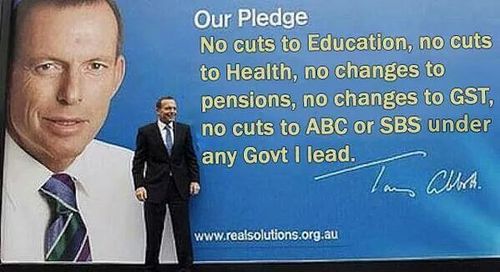 MorpheusBeing's tweet photo. #auspol #liarMorrison is going to makes more pledges/promises. He won't keep one. Remember this from Abbott? https://t.co/M9CbGsCZxK