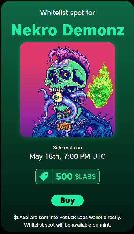 $LABS GIVEAWAY

700 $LABS to secure your wl spot for this friday 👀

To enter : 

1️⃣ Like &amp; RT
2️⃣ Follow me &amp; @PotluckProtocol 
3️⃣ Tag 2 friends