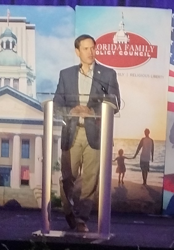 EastSideTea's tweet photo. @marcorubio is speaking at #FloridaFPC dinner. What a nice surprise! https://t.co/58dlVXw0z2