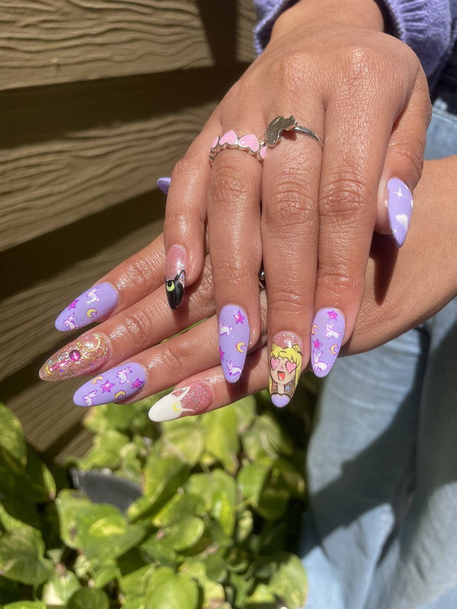 jackkkiepink's tweet photo. Follow my nail page on insta! Here’s a Sailor Moon set from today 💫💖

@ thelastnailsinyourcoffin https://t.co/pe8EAXgLOd