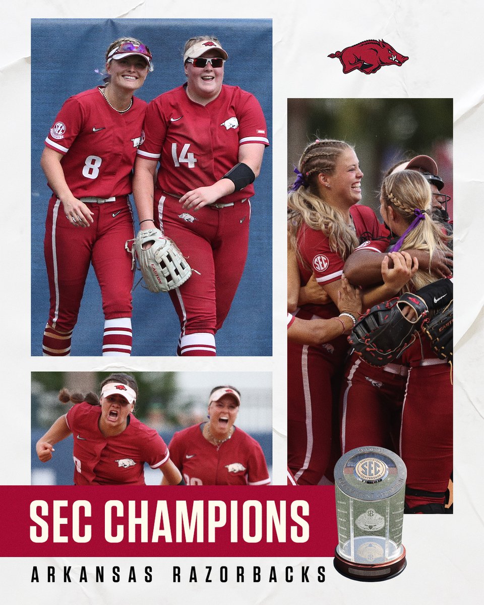 SEC softball tournament champions for the FIRST time ever 👏🏆 

<a href="/RazorbackSB/">Arkansas Softball</a>
