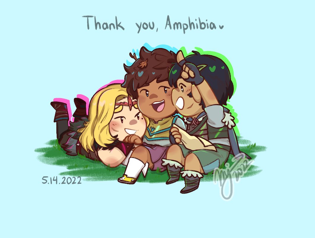 sheppykoi's tweet photo. The finale is so close!!

Thank you @Radrappy and the Amphibia crew for creating such an amazing show !! 😭❤️💙💚

#amphibia #AmphibiaSeason3 #amphibiasupernova https://t.co/ggFPpiNYLz