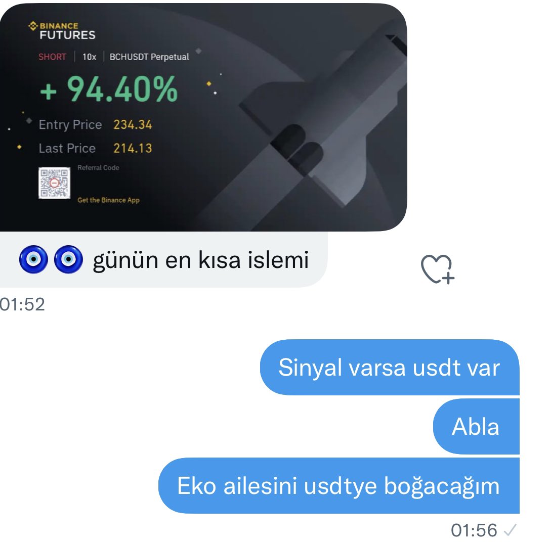 Ekoanalizz's tweet photo. S Ö M Ü R D Ü K 

Evet Twitter ı gece gece yeşile boyayalım Btc düşüyormuş çıkıyormuş bizene 💵💵 

Slogan belli sinyal varsa usdt var 💸

#btc #binance #bch https://t.co/Mgbh8z2Gy0