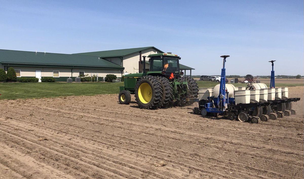 DMagronLG's tweet photo. Got our LG soybean plot planted at the Ft. Branch Research station yesterday. https://t.co/Yv6xZZ4wpM