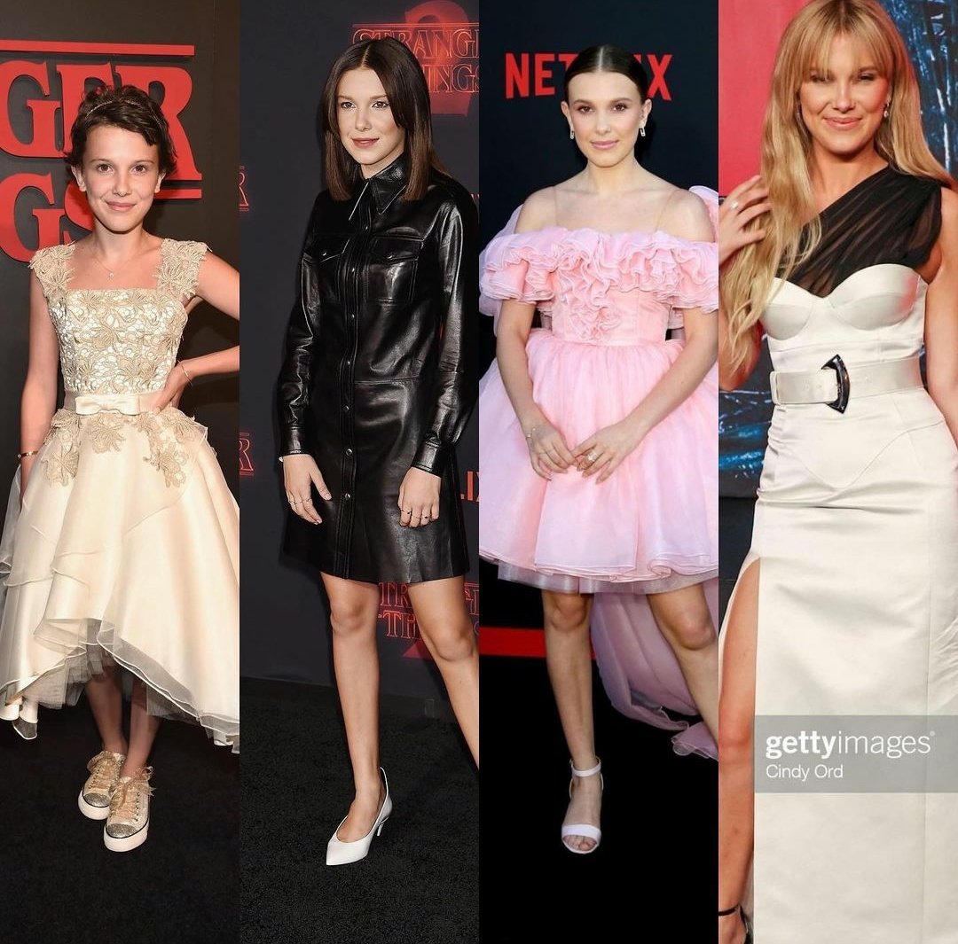 Rislayne on X: Millie Bobby Brown at the premiere of Season 1, 2, 3 and 4  #StrangerThings4  / X