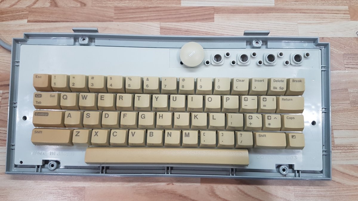AndrewsTechBrk's tweet image. Yuck! Cleaning 35 years out of the XEGS keyboard. Next will be to see how some Sunbrighting helps with the keys yellowing.
#retrocomputing #atari #ataricomputer #atarixegs