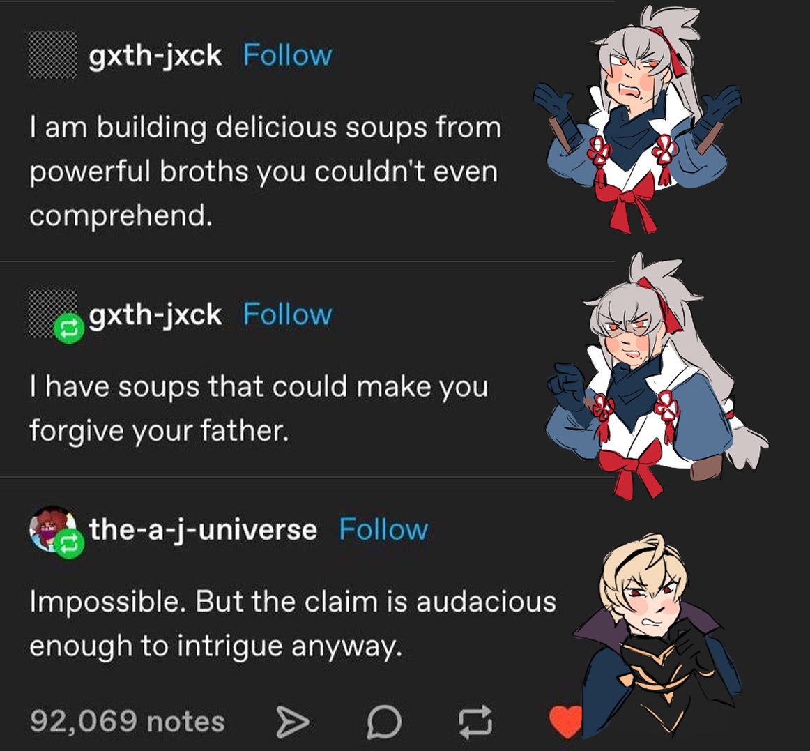 this is exactly how their B support went 

#fe14 // #FireEmblem