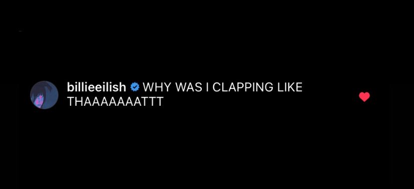 billieeilishtrs's tweet photo. Billie has finally recognized her questionable clapping method in the comment section of our recent Instagram post. 🤍 https://t.co/UhYtsKg2yQ