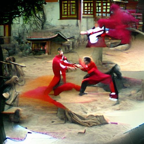 O_T_Human's tweet photo. A kung-fu fight and feature red colors (#5BOX) #art #artist #artwork #nft #nfts #nftcollector https://t.co/02ZIe2zbhA