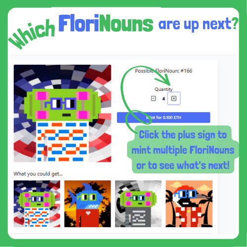 FloriNouns's tweet photo. gn ⌐◨-◨ we see some gnarly @FloriNouns are coming up next! Our mint is vending machine style so you get the next available FloriNoun--as long as someone doesn't snipe it first! Click the + sign to see the lineup-- up next: skateboard, shark, skateboard, and crane ⌐◨-◨ https://t.co/afGk3ZszF7