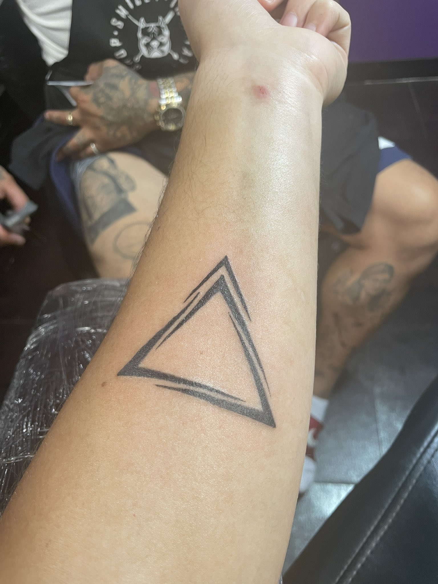 The open delta represents a particular trait ie Always open to changeThe  arrow above is one of my fav  Small symbol tattoos Change tattoo Arm  tattoos for guys