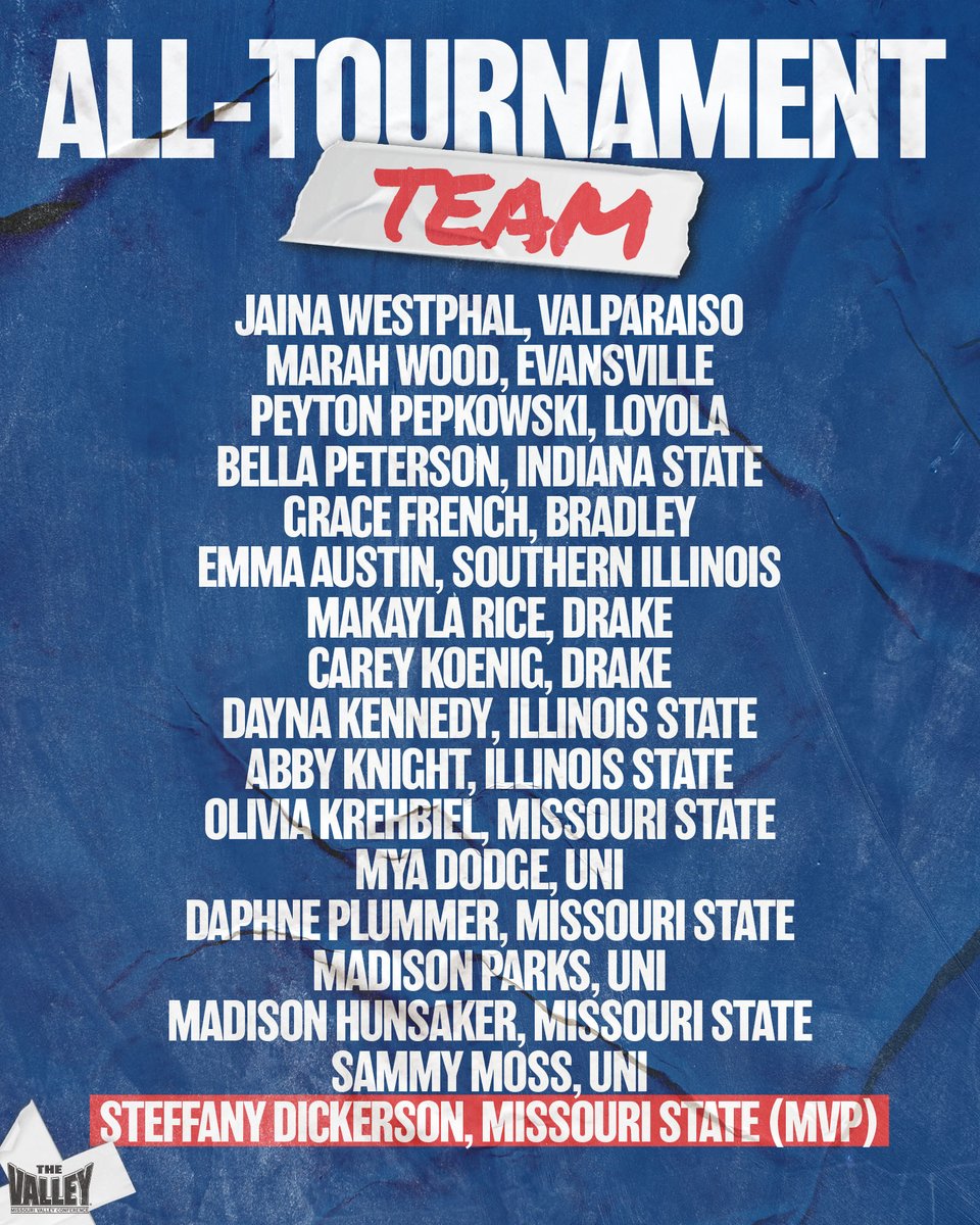 MVCsports's tweet photo. The #MVCsoftball All-Tournament Team is in 👇 https://t.co/WafMhnJN3r