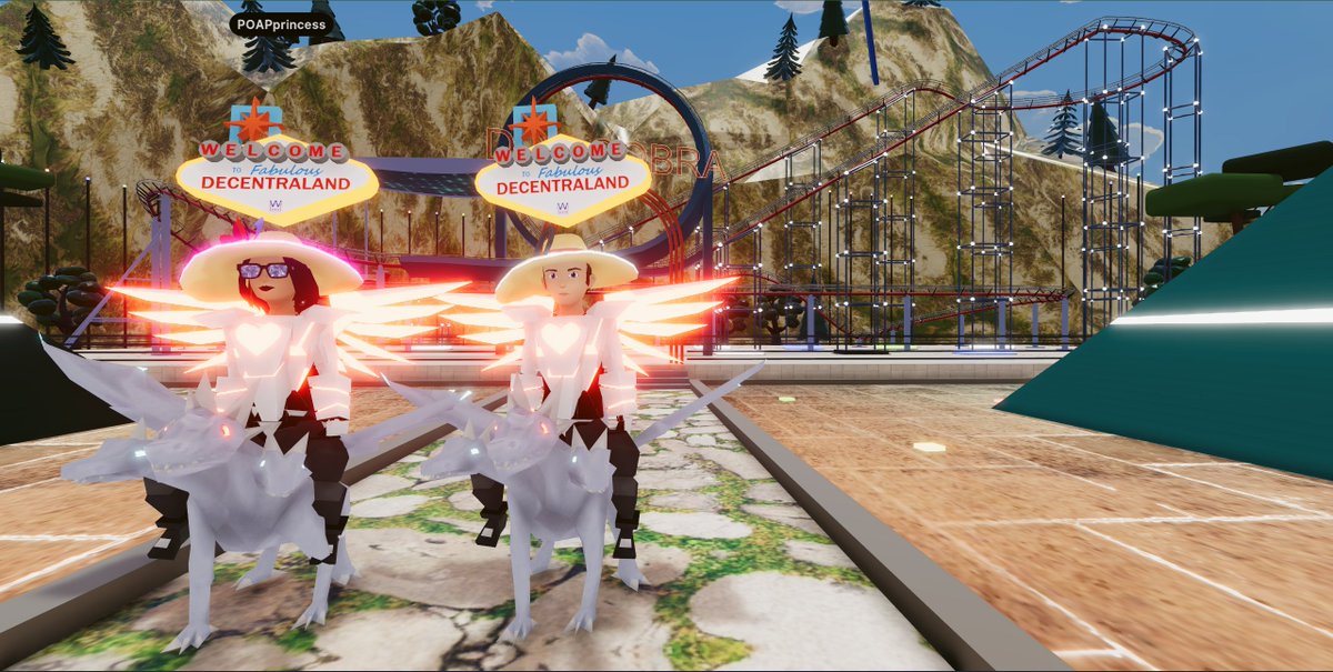 #QxG30 challenge: Day 14

Today <a href="/PoapPrincess/">poapprincess.eth | pokerprincess.eth ♠️♦️♥️♣️</a> and I took Jeff and Josh to the amusement park at -74, 53 for some fun rides!  They were a little scared, but we had a good time!