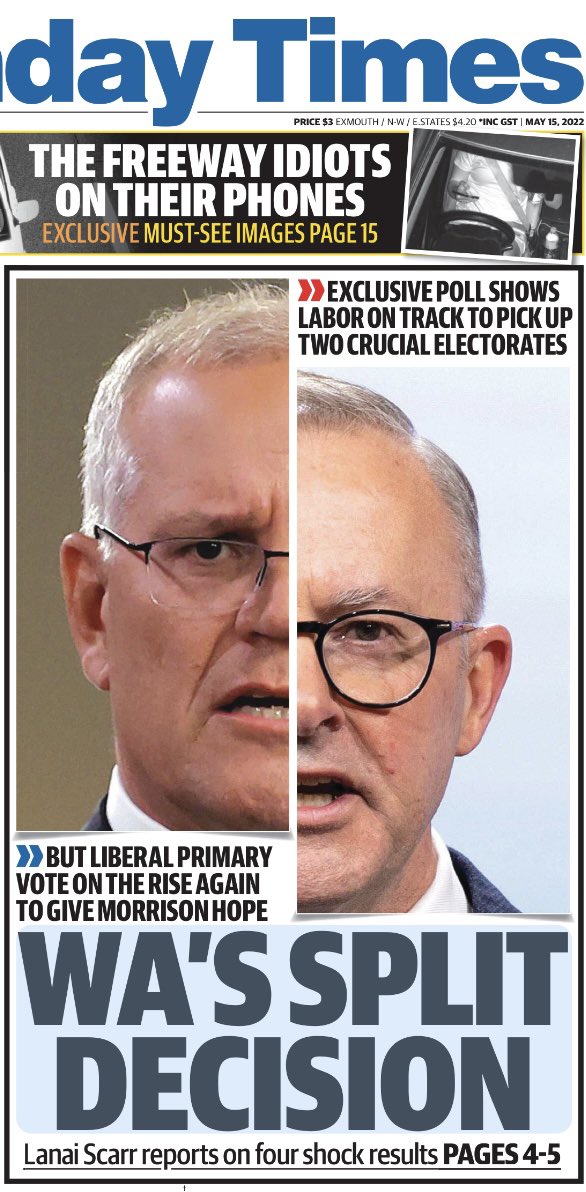 LyndaFrench19's tweet photo. The West’s take on a Poll for WA Seats,
Where they see Liberals still have a chance. #WesternAustralians on the ground don’t see things this way. #wapol #Pearce #Swan #Tangney #Hasluck
https://t.co/Ak6vrD4ktx https://t.co/idqZTSjKDL