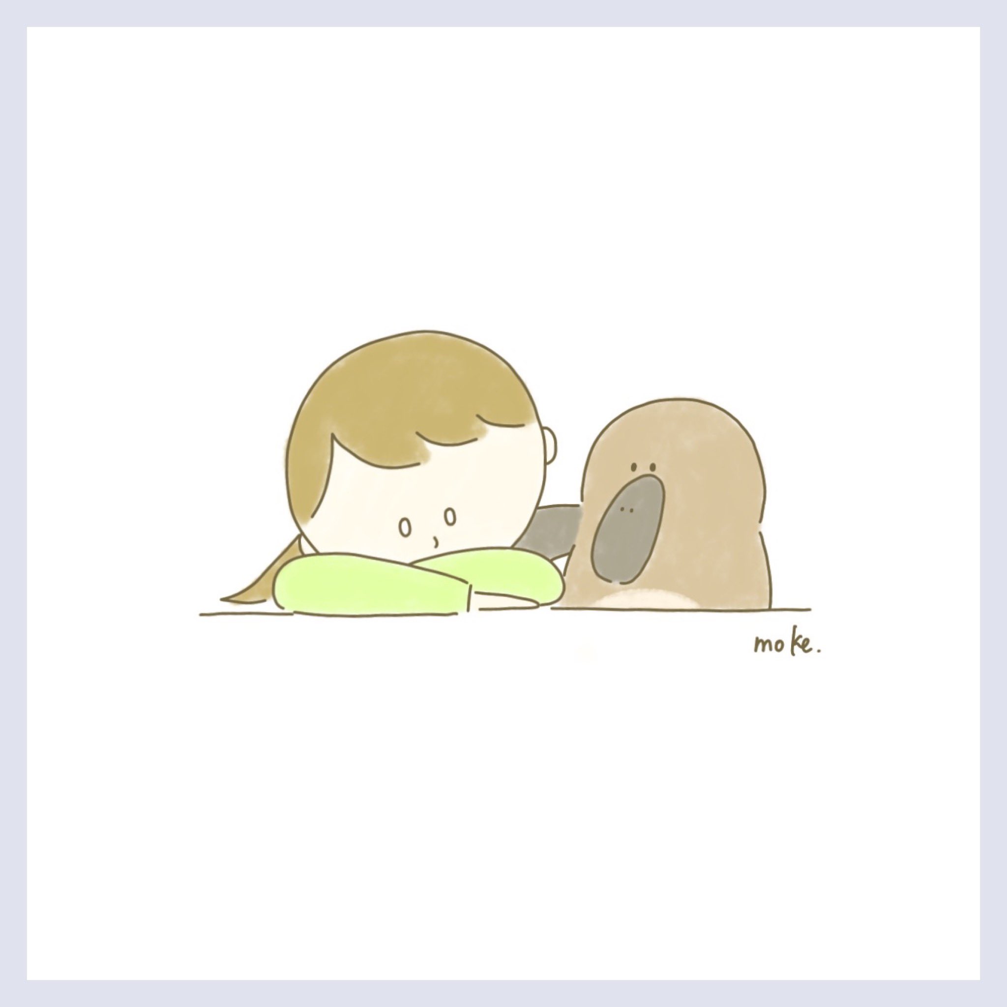 もけ 励ますもけ 五月病 かものはし カモノハシ イラスト ゆるいイラスト かわいいイラスト 動物イラスト オーストラリア お絵描き 日常 絵日記 ワコム ペンタブ 液晶タブレット 液タブ Wacom Cintiq Animal Illustration Platypus