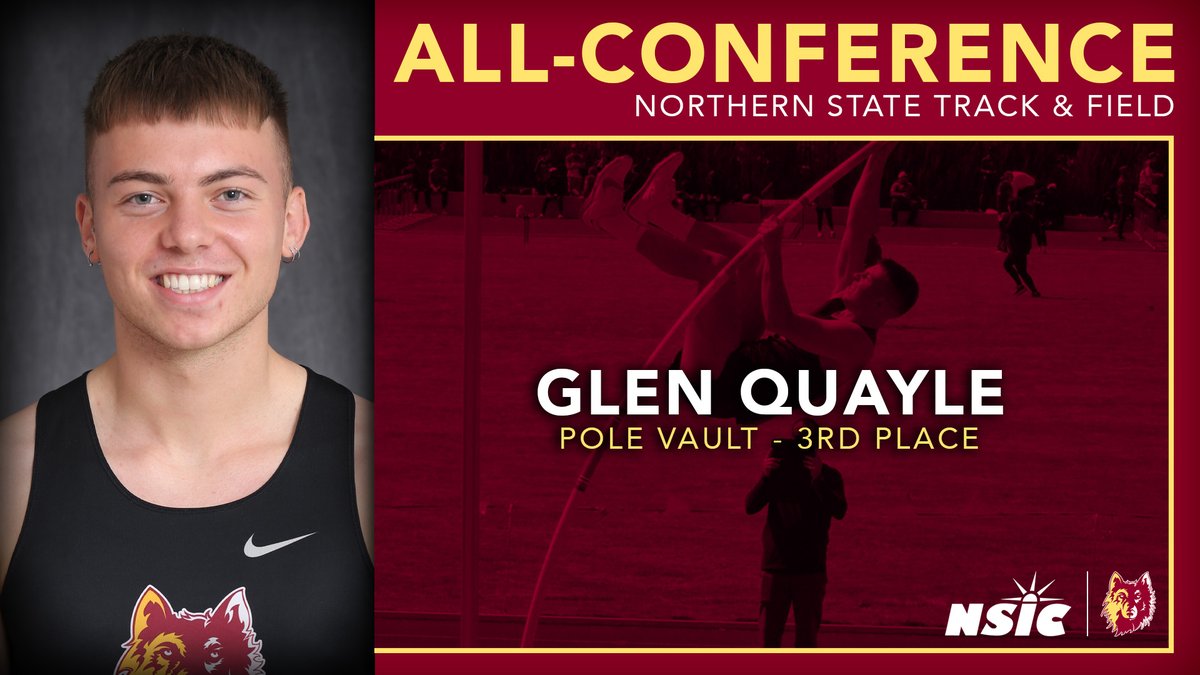 WolvesAthletics's tweet photo. #AllConferenceWolves

Congratulations to @NorthernSunConf 3rd place finisher &amp; All-Conference award winner Glen Quayle‼️

☑️4.98m (pole vault)

#GoWolves🐺 | #maroonNgold🐾 https://t.co/alxiX1aaZZ