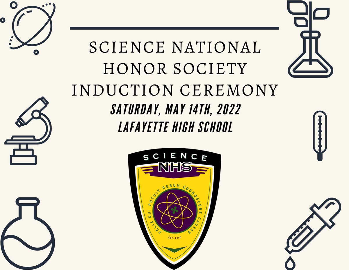 Today was a success! Such a great event recognizing all new and current members, as well as welcoming our new officers for the upcoming school year 🔬💛 #ScienceNationalHonorSocietyInductionCeremony #LongestHashtagEver #SNHSRocks #LafayetteRocks