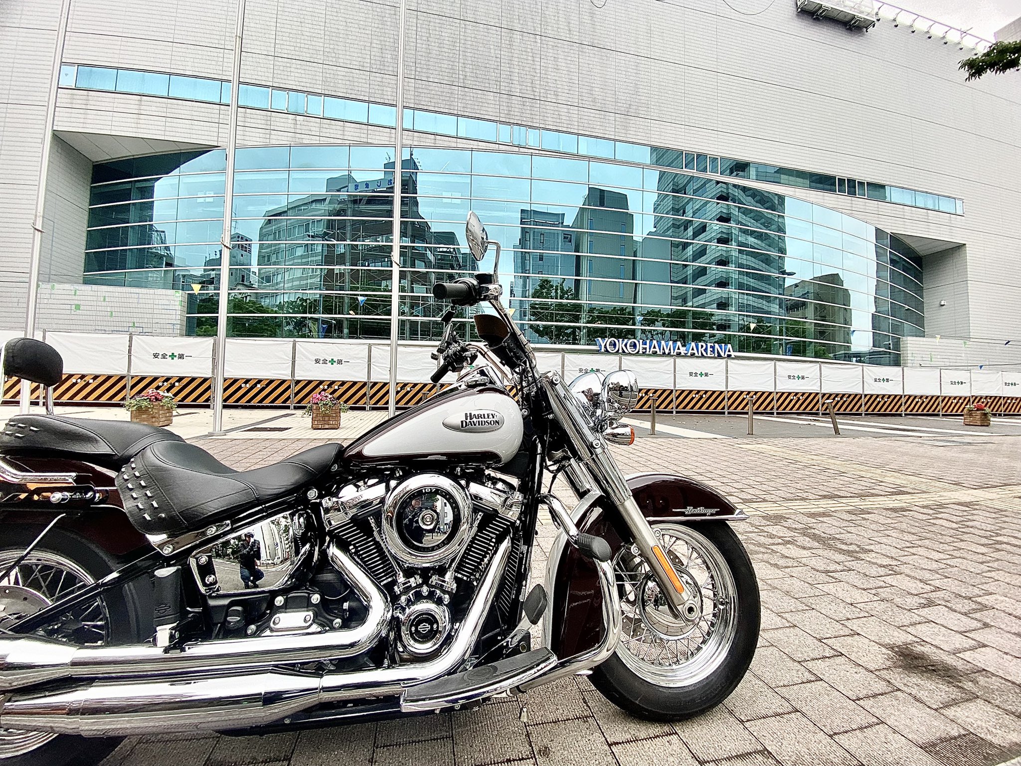 37returnbiker バイクで朝活 ハーレーライフ ハーレーのある風景 ハーレーダビッドソン ヘリテイジクラシック バイクライフ バイクリターン バイク好きと繋がりたい 日産スタジアム Ikea港北 横浜アリーナ センター北観覧車 T Co