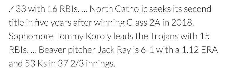 NCTrojanArmy's tweet photo. Congrats to the boys’ baseball team on a great szn! Time for playoffs😈 #firstroundbye #playoffrun https://t.co/f6rg4bmxmZ