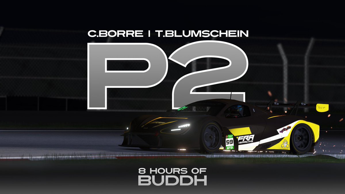 mazewin9's tweet photo. P2 in Buddh!
Epic driving by Tobias and huge L by me. Did a tiny mistake which sent me into the wall and lost us a potential win today.
Atleast the UK didn't win Eurovision today which is a big dub.
#WeStandAgainstHofla #AlfieTookTheL #UKlost #Simracing #EERC #Buddh8H #BigL https://t.co/afKdKSt8nb