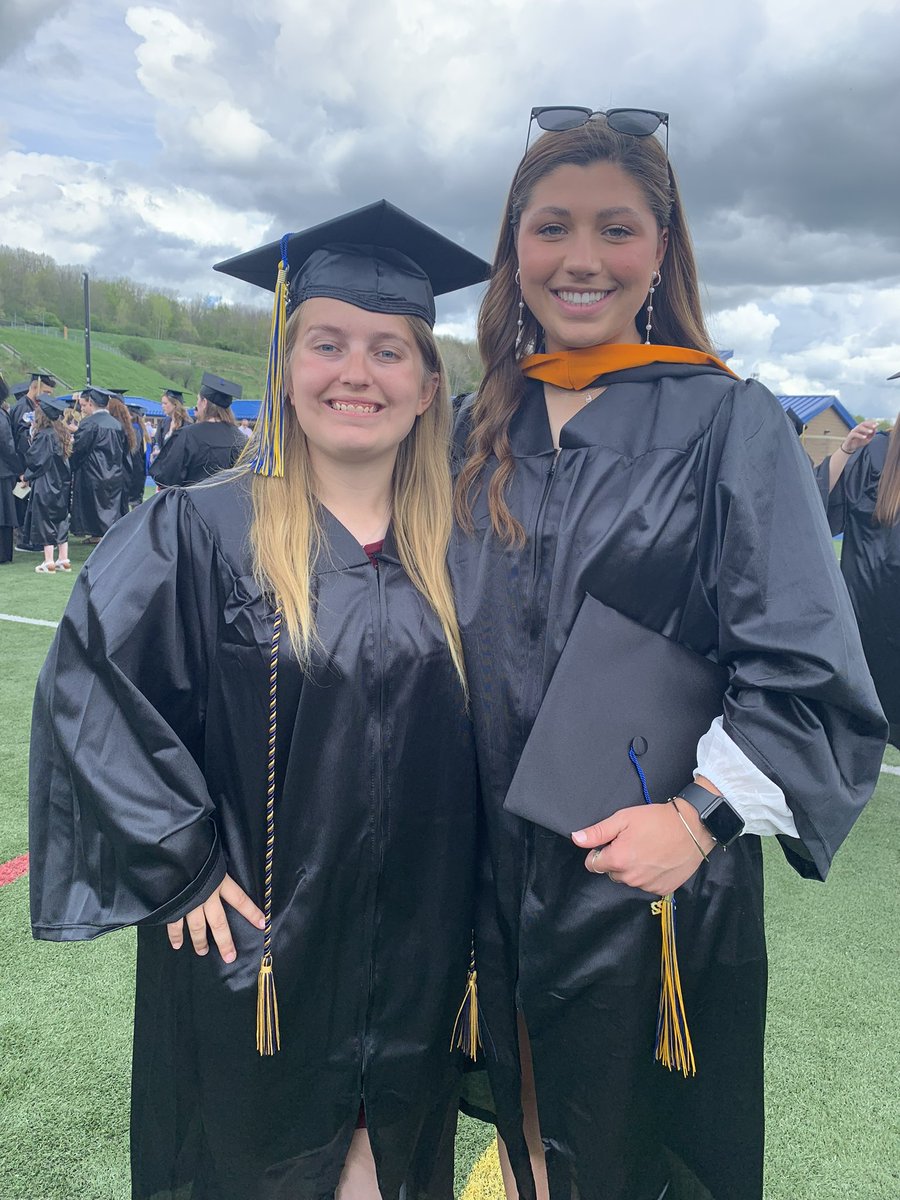 Two of our three seniors at graduation today. #alfredstate