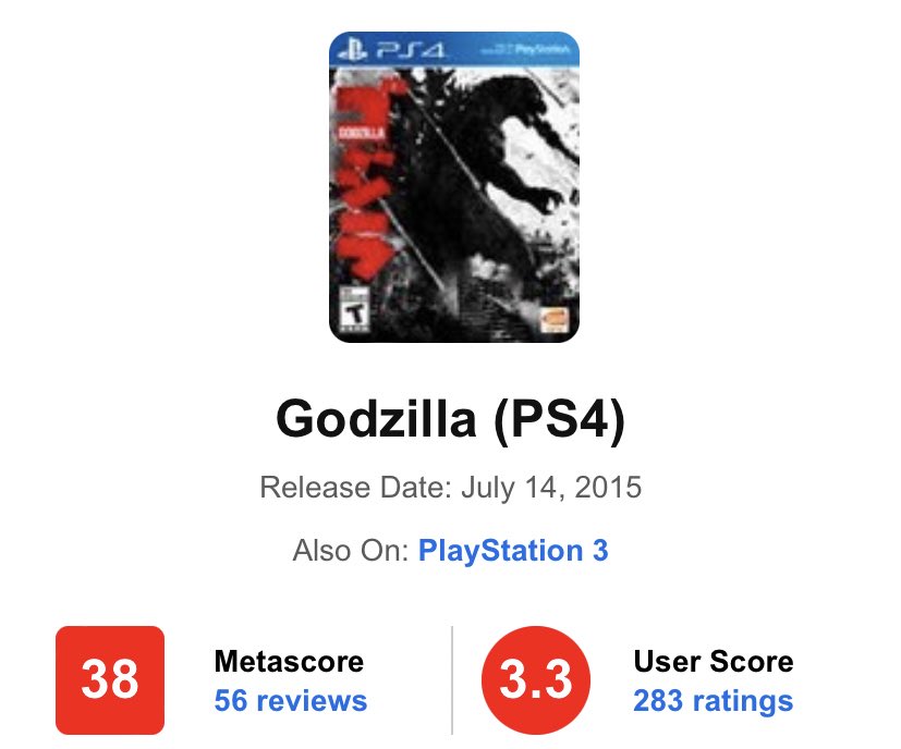 Godzilla - PS4 