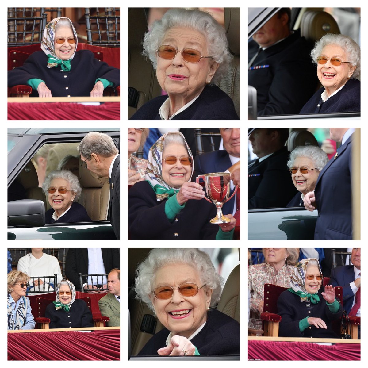 RichardHills_'s tweet photo. The Queen with her “I didn’t have to open parliament this year” glow. https://t.co/9HSyDFcB8r