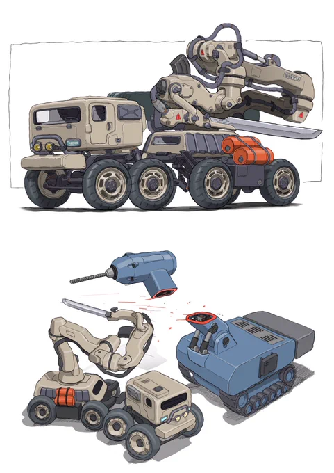 #メカ #イラスト #battlebots
バトルボッツ話題になりましたので 