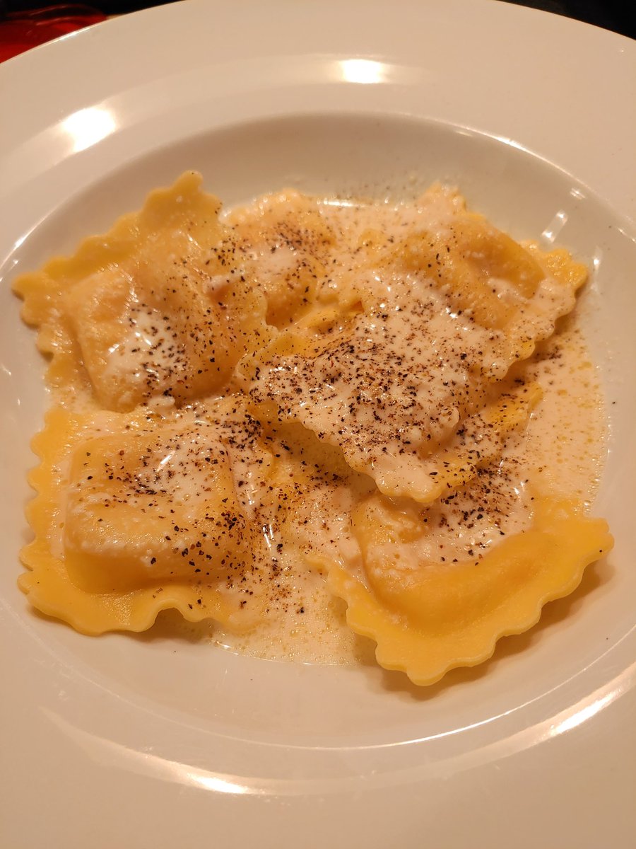 cstoll0307's tweet photo. Lobster ravioli! 😋 https://t.co/hc6wLAjNkc