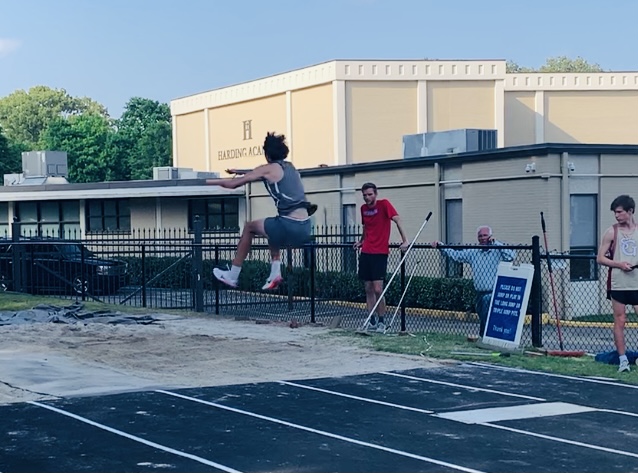 Not only can Davis jump high, he can jump far as well!