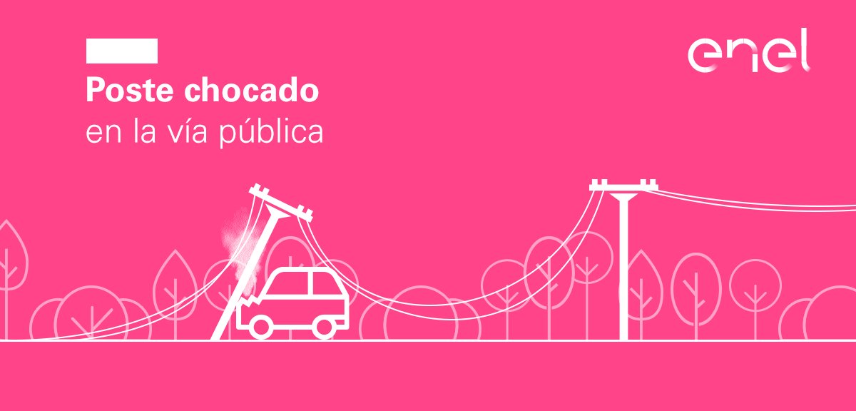 Enel_Informa_CL's tweet photo. [20:48] Informamos de #PosteChocado en Vicuña Mackenna con Gerónimo de Alderete en la comuna de La Florida. Recuerda conducir con precaución. https://t.co/w9WN65QZrM