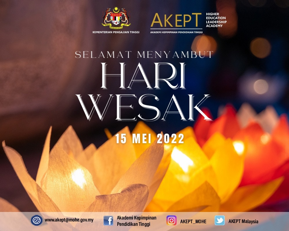 AKEPT_MoHE's tweet photo. Selamat menyambut Hari Wesak kepada semua penganut agama Buddha di Malaysia.
Ikhlas daripada,
Warga AKEPT-KPT
#AKEPT
#KPT
#SHAPINGMINDSBUILDINGLEADERS
#KPTPrihatin https://t.co/oeLQC63YZo
