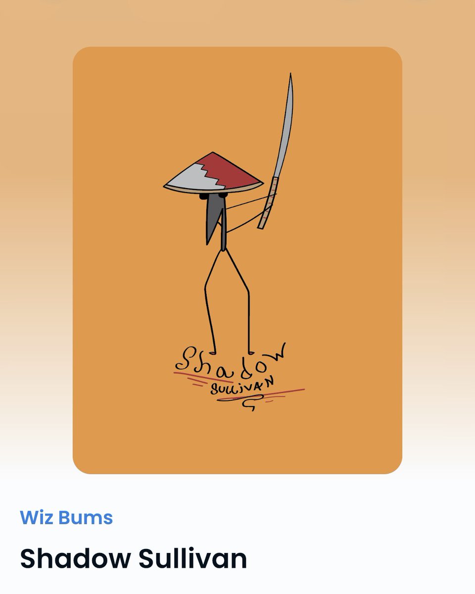 wiz_bums's tweet photo. Missed our mint? 

Well we are airdropping one of the creator edition NFTs to a lovely Bum supporter. He goes by the name Shadow Sullivan! 

To enter giveaway 👇

📍Comment your fav bum
📍Tag 2 friends

https://t.co/k4woiHZCrS

#wizbums #nftgiveaway https://t.co/QvSlP8JXYL