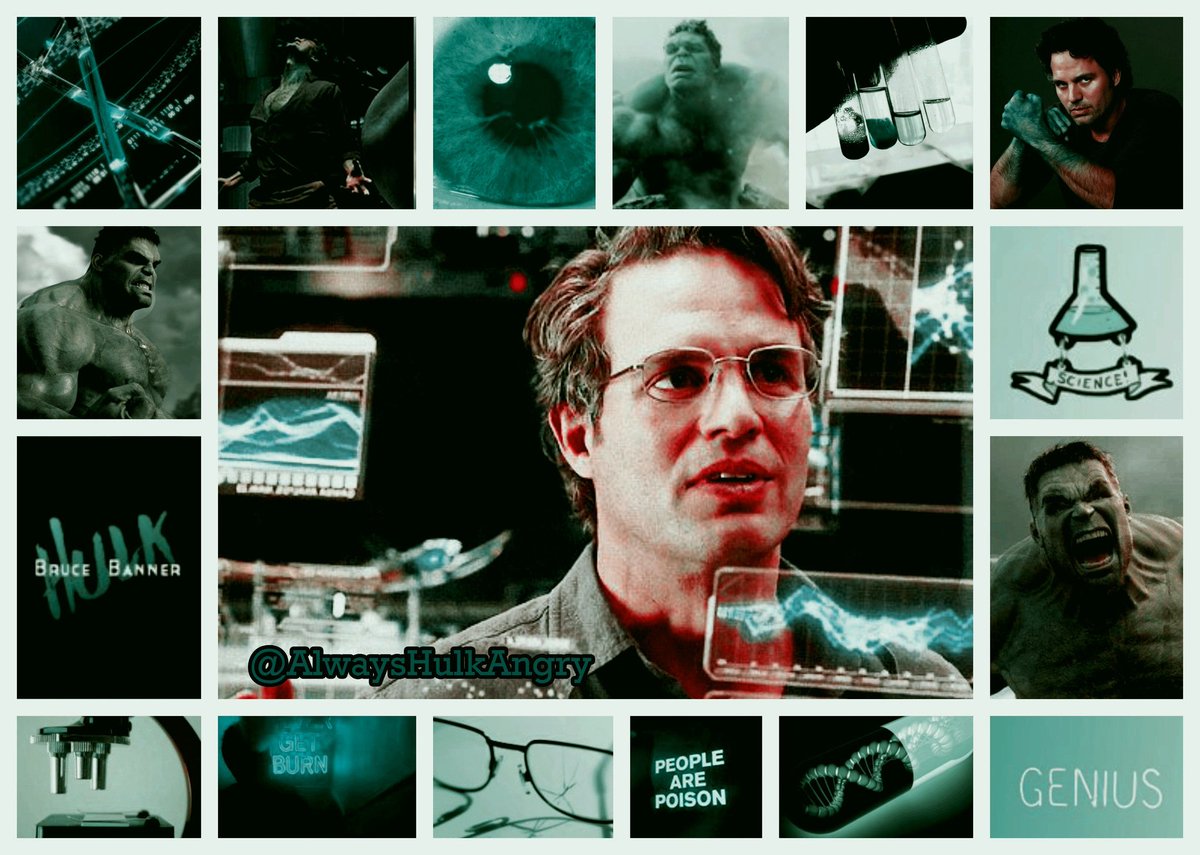 ✇ Bruce Banner || HULK ✇

↳ Renowned scientist in the field of ➮ Biochemistry, 
Nuclear Physics and Gamma Radiation.    
  ↳ Intelligent and brilliant in science.
    ↳ Seven doctorates.
      ↳ Biochemistry, bio-organic, atomic and radio-physical.

❛⸺I'm always Angry.❞