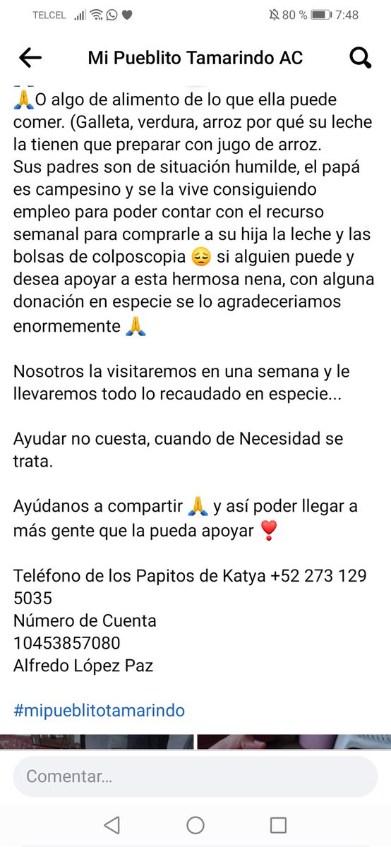 lozada_fabi's tweet photo. Les pido de su apoyo humanitario para la pequeña Katya ella nos necesita, hoy por ella mañana por nosotros, con lo que gusten aportar será de gran ayuda para ella y sus papis, se los pido de todo corazón, es gente humilde, y favor de compartir 🙏 muchas gracias https://t.co/oloh9H1OcT