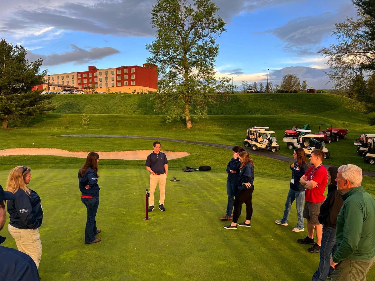 Letot_Carson's tweet photo. Big shout out to Kristen Althouse @McNiTurf @iTweetTurf @PSUTurfRainman Dr. Landschoot, Tom Bettle, Matt Neri, George Peters, and Dave Williams for helping with a top notch pilot Turf Institute for PA ag teachers! And shout out to @KAFMO1997 and @PSUTurf for making it possible! https://t.co/mTVrcxVEnL