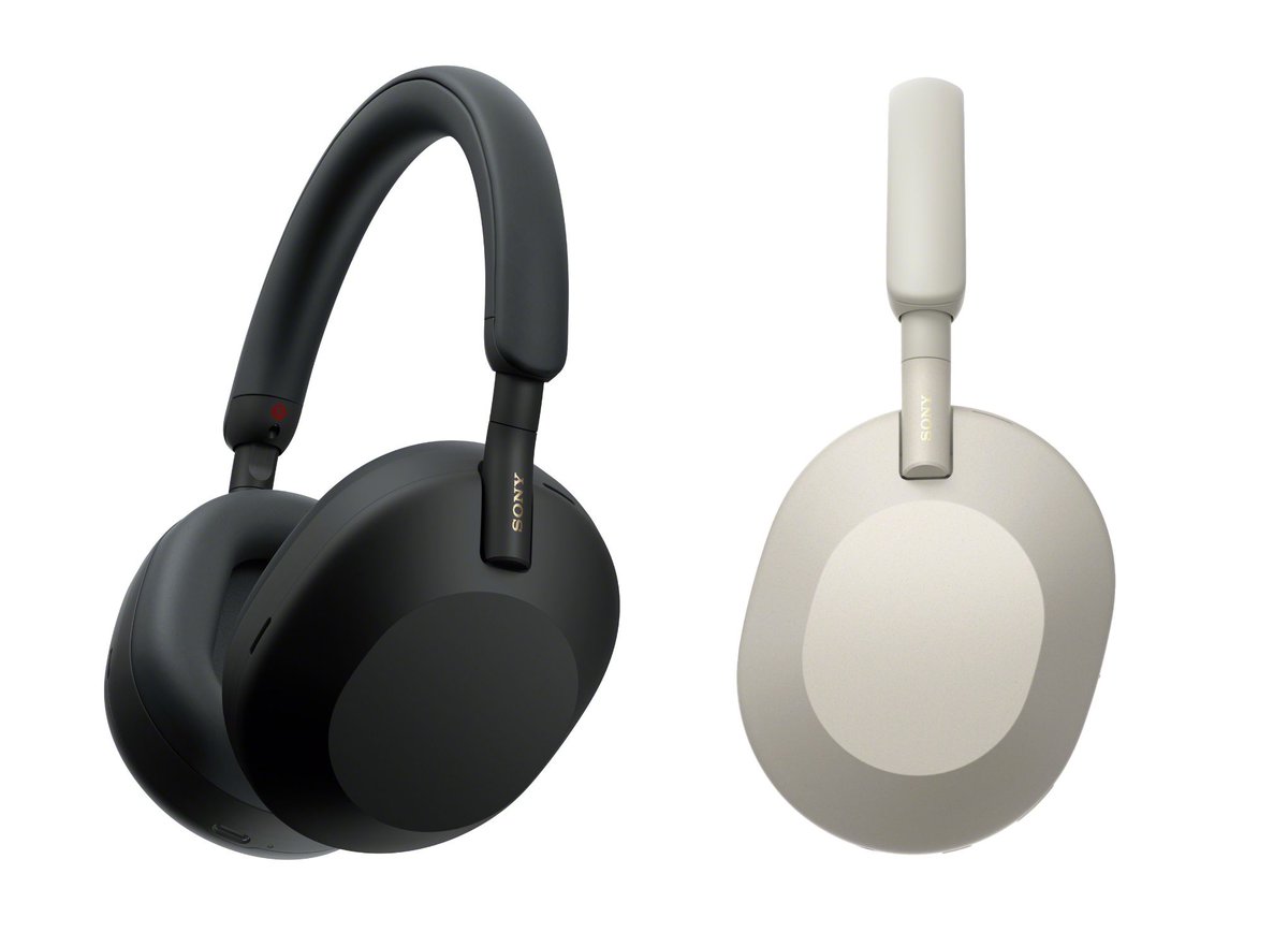 verge's tweet photo. Sony announces WH-1000XM5 headphones with new design and even better noise cancellation https://t.co/K397yjSs4K https://t.co/vSDE5HihVE