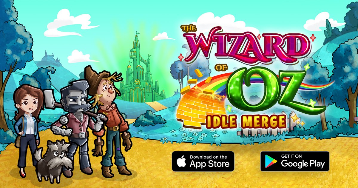 TinyRexGames's tweet photo. Dorothy and her friends need your help to rebuild Oz. There's no time to wait!

Wizard of Oz:Idle Merge is available in the Apple &amp; Google stores (Philippines and Canada). https://t.co/8vcaitxDa8