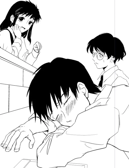 ペン入れ
春だね。眠いね。

#春の創作クラスタフォロー祭り #絵描きさんと繋がりたい #漫画家志望さんと繋がりたい #一次創作 