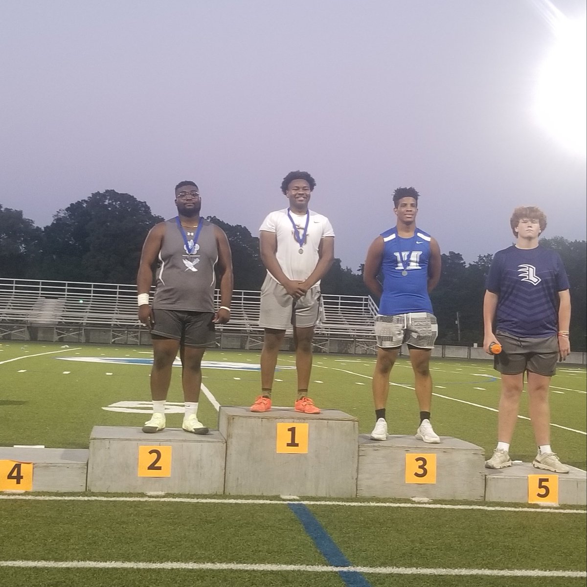 Josh on the podium for Shot Put at the 2022 West Region Championships. Way to go Josh!