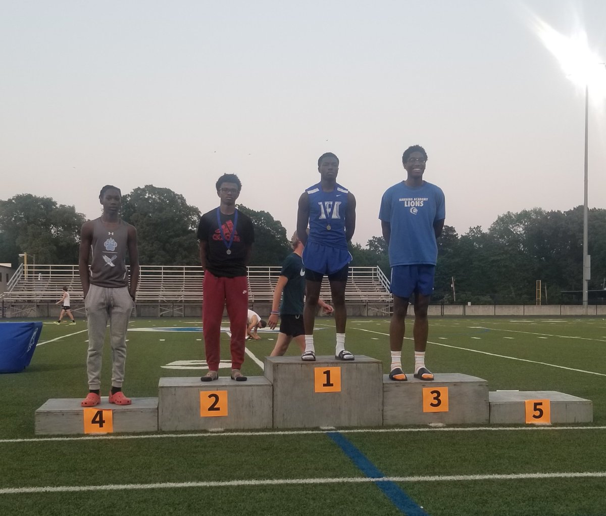 Justin Parker on the Triple Jump podium at 2022 West Region Championships. Great job Justin!