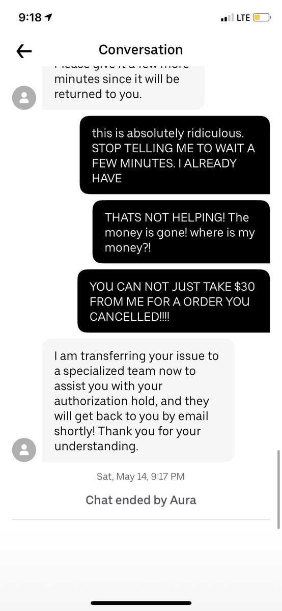 itsmaycip's tweet photo. fuck you @UberEats &amp; your shitty customer service team. https://t.co/yOl223kBIq