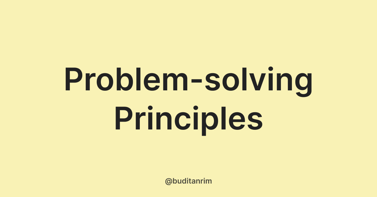 buditanrim's tweet image. Problem-solving principles 🔥
1/ Be specific in defining who has the problem. When building a product, start defining who is it for. Without a specific target audience, you'll try to optimize everything and end up not optimizing anything.
