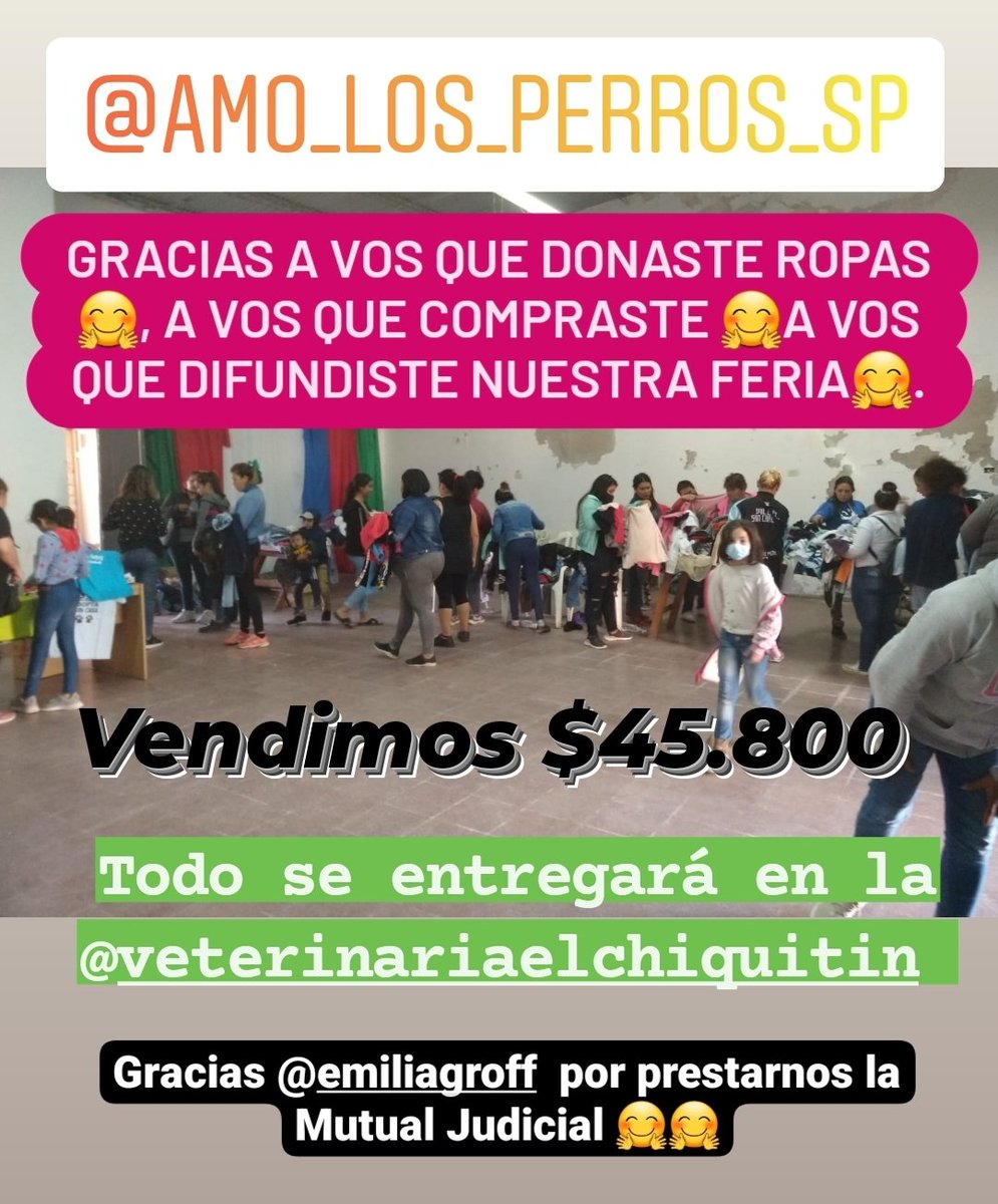 cotelaichaco's tweet photo. Gracias, porque lo LOGRAMOS 💪💪💪
GRACIAS INMENSA 🤗🤗🤗
A VOS QUE DONASTE ROPAS , QUE COMPRASTE,QUE DIFUNDISTe. Gracias Emilia por prestarnos el lugar
GRACIAS INMENSA PORQUE ESTO LO HACEMOS ENTRE TODOS
Gracias porque estan presente siempre
#amolosperrosSP
#10AÑOSAMOLOSPERROS https://t.co/pHLAMTxMrz