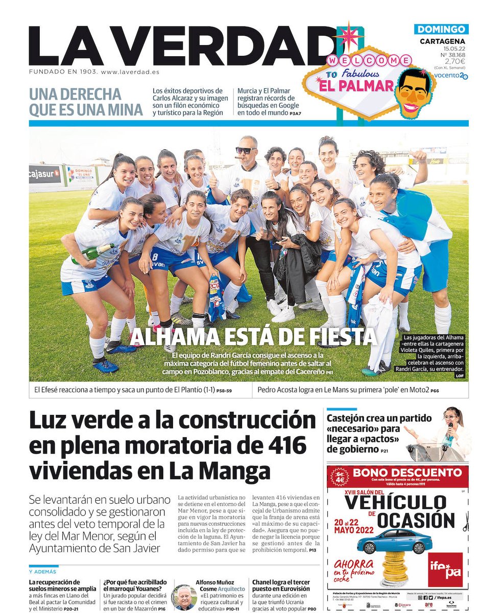 ¡Buenos días! 📰 Estas son las portadas de hoy en nuestras ediciones impresas de Murcia y Cartagena
📲 bit.ly/3e6Qs0w